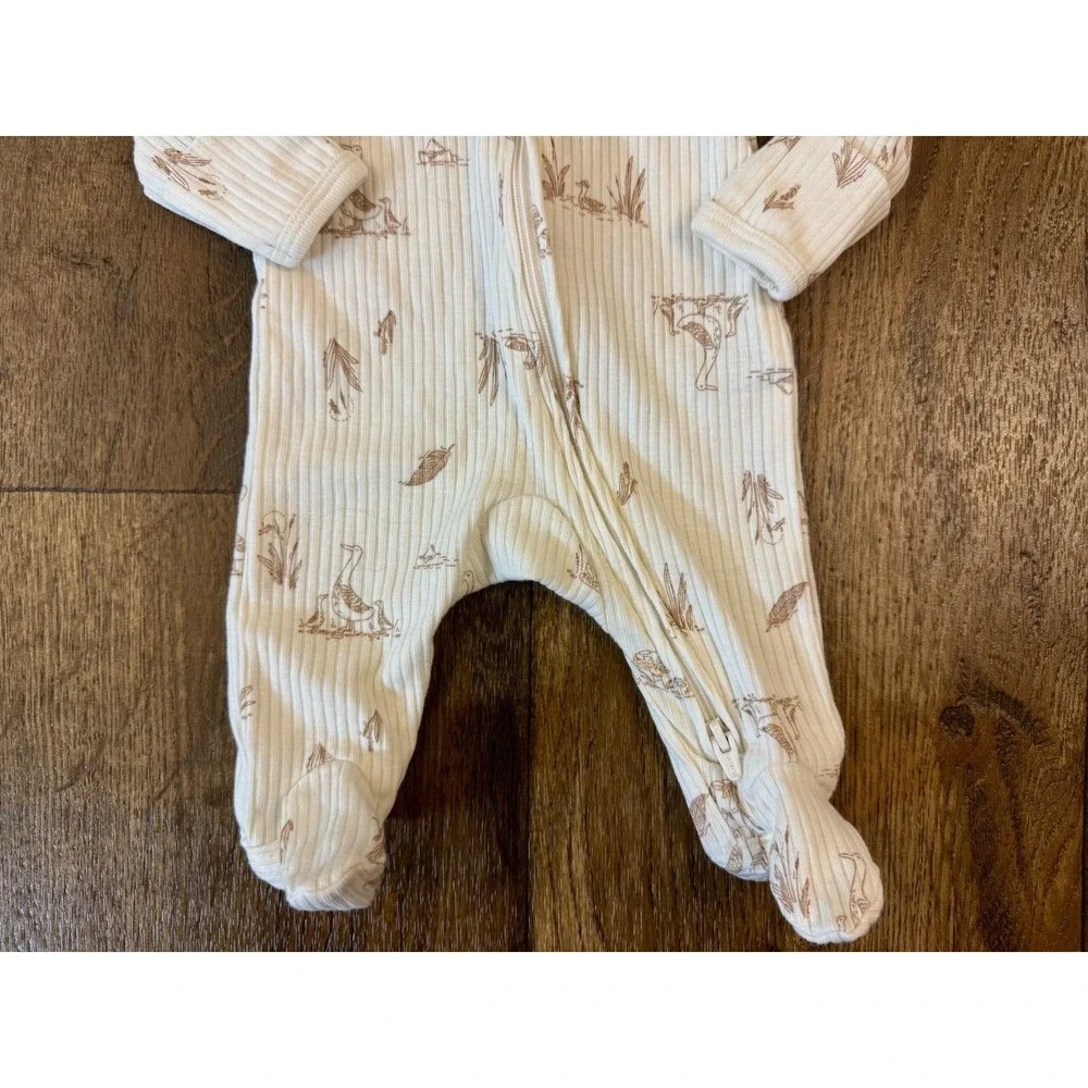 Carters Preemie Baby Boy Girl Sleeper Outfit Romper‎ Doll Neutral Colors Ribbed